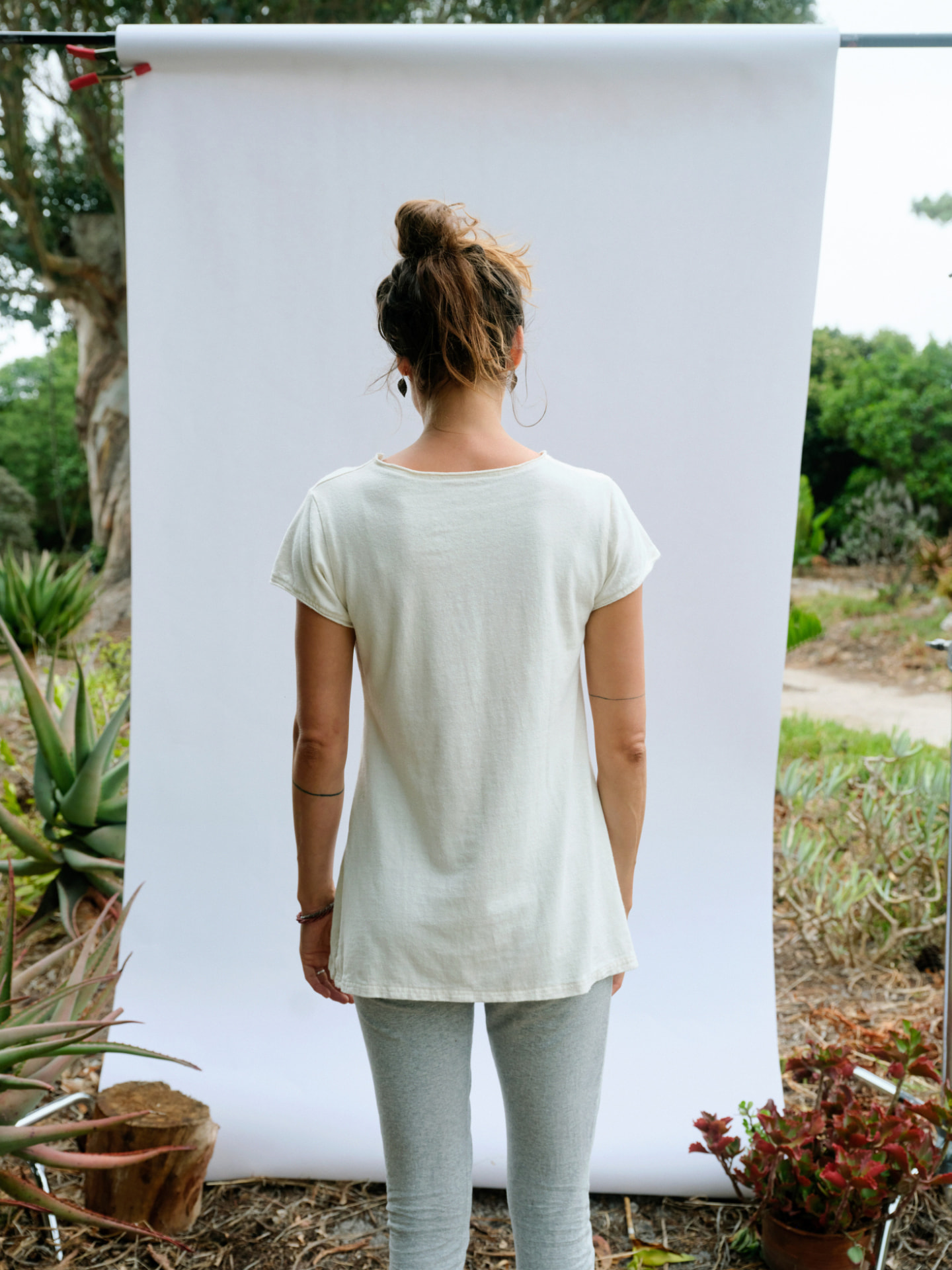 Back view of the white Truth-T short sleeve T-shirt